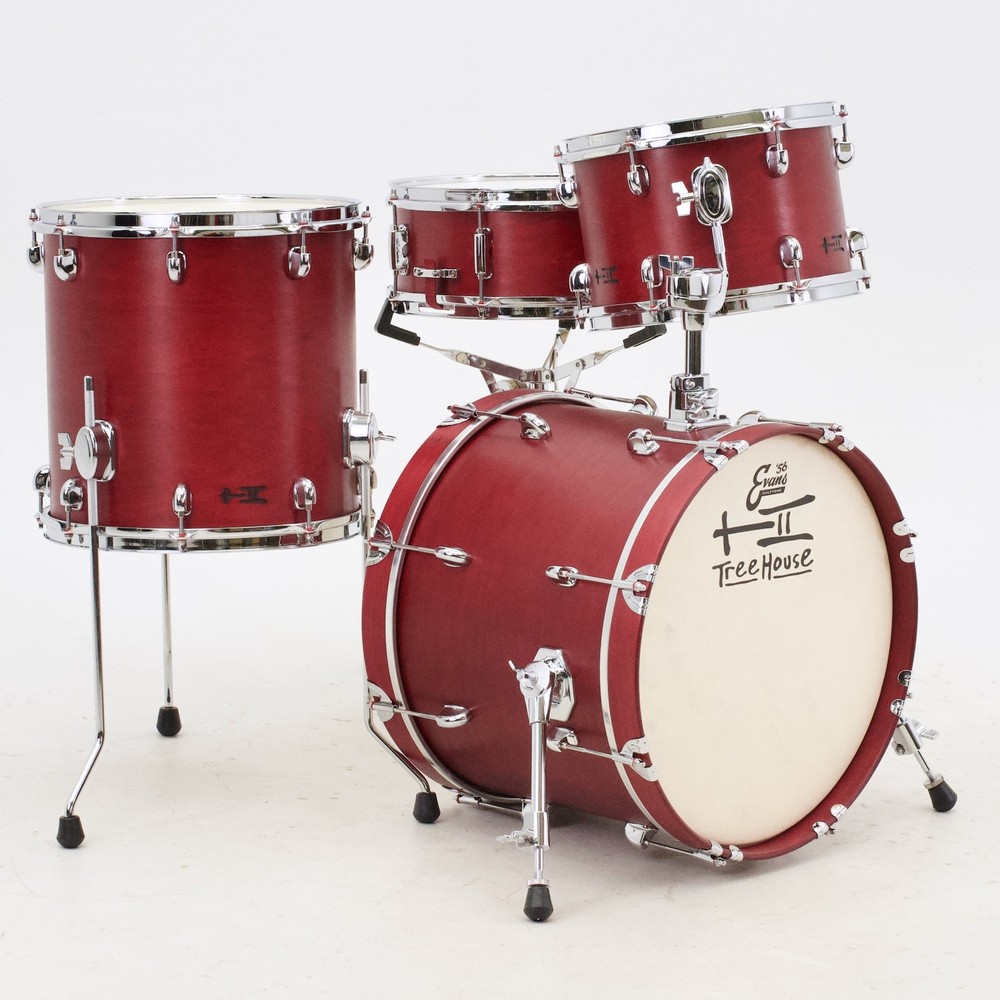 TreeHouse Custom Drums 4-piece Maple Drumset "Bordeaux Standard Jazz"