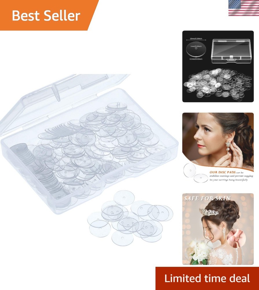 200 Durable Plastic Clear Discs for Earrings - Comfort and Support Solutions