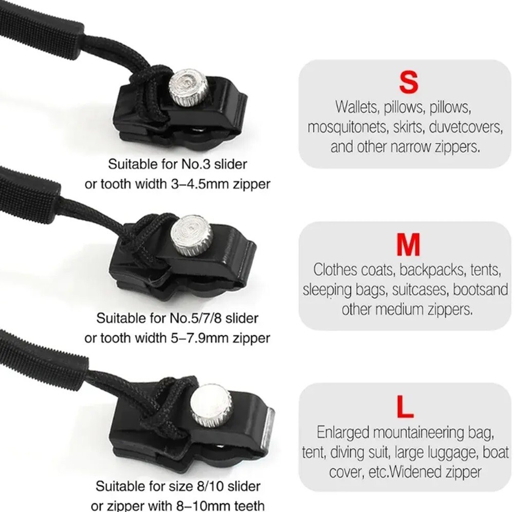 12 Pack Universal Quick‑Fix Zipper Repair Kit – Detachable Slider Replacement