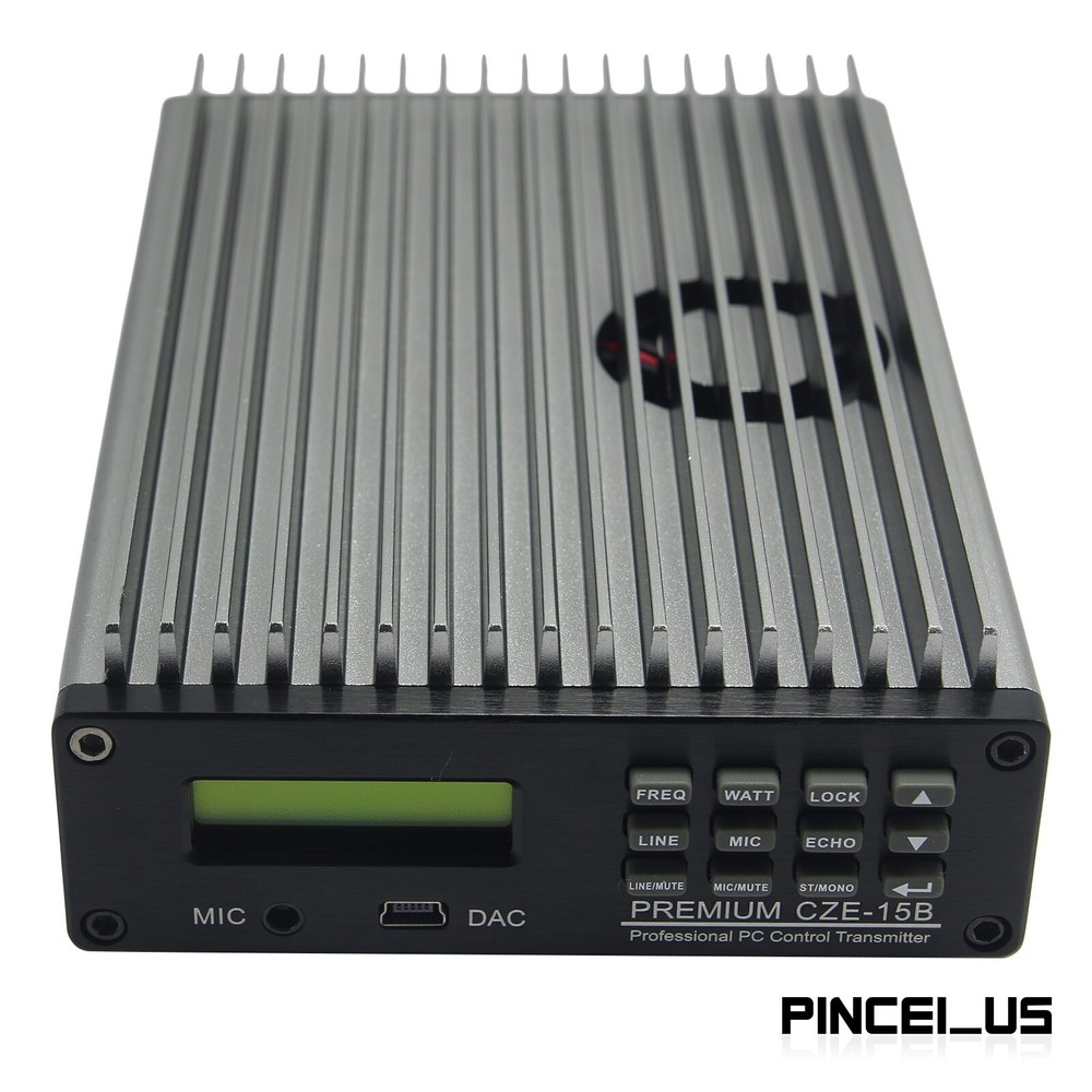 0.3-15W Adjustable Stereo FM Transmitter Wireless Broadcast Radio Station pe66