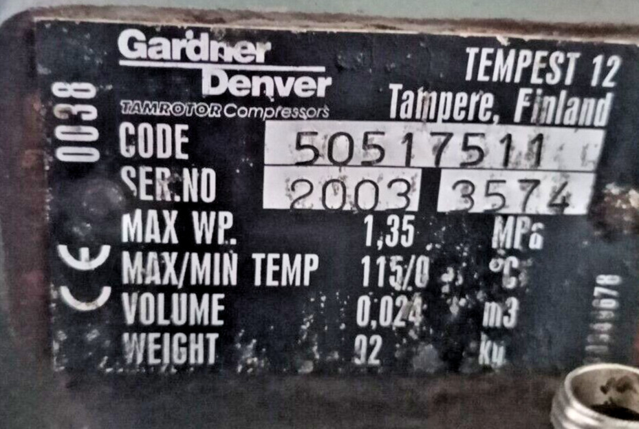 Tamrotor Marine Compressor TEMPEST12 Code: 50517511 For E12 Screw Air Compressor