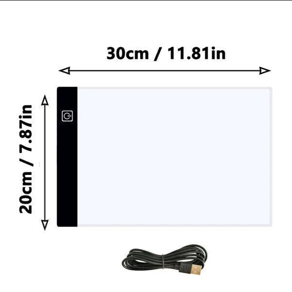 A4 LED Light Board for Rhinestone Painting USB Powered Light Pad for Drawing