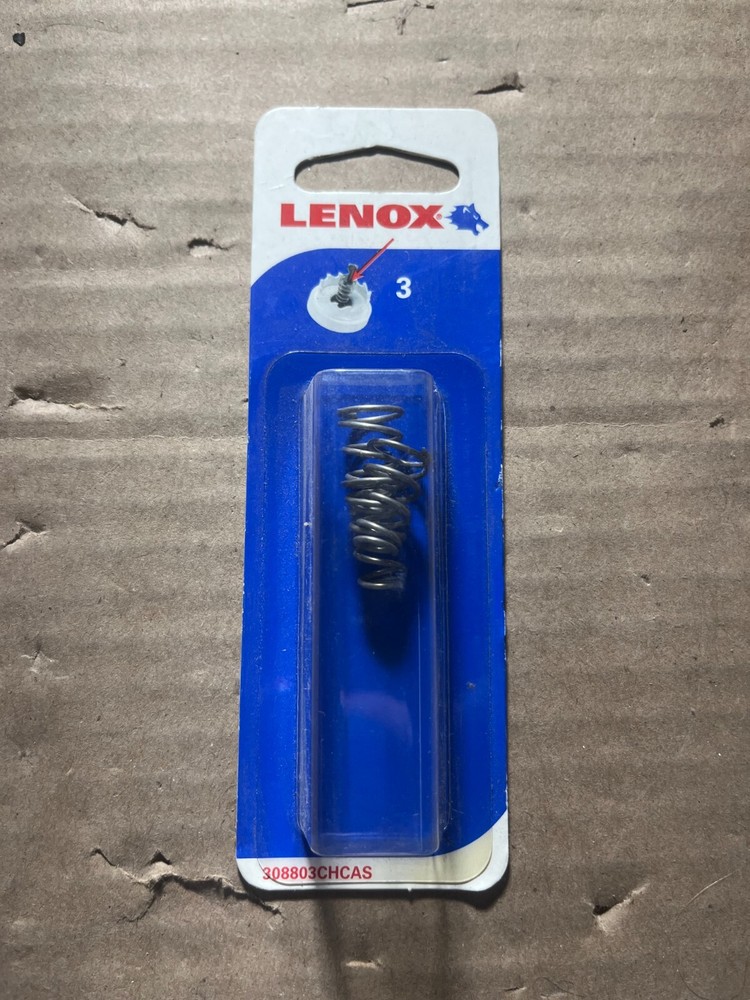 Lenox Replacement Plug Ejection Spring For Carbide Hole Cutter 308803CHCAS *NEW*