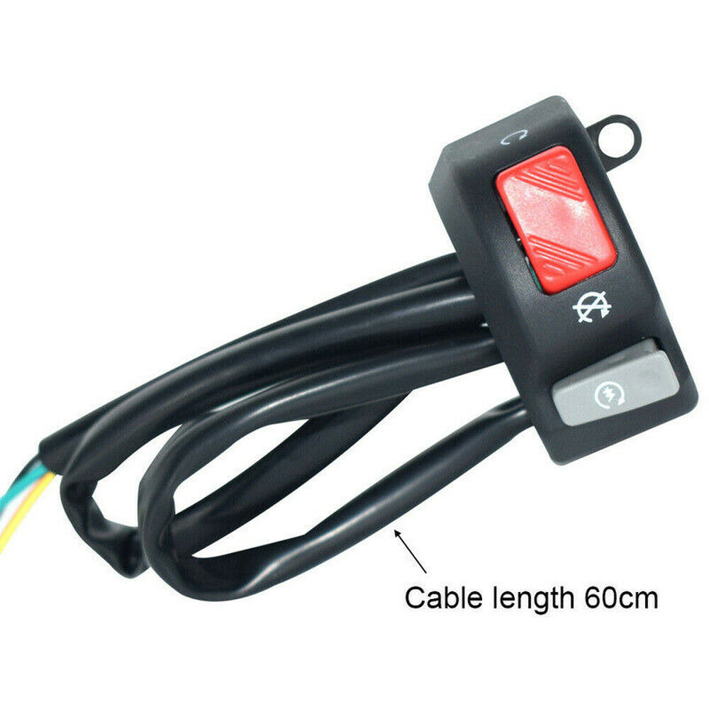 7/8" Motorcycle Handlebar Fog Headlight Horn Start Kill Switch ON OFF Button 12V