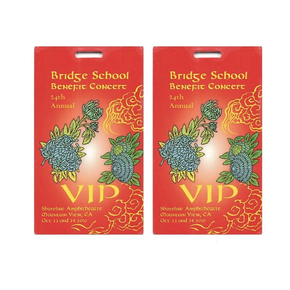 24th Annual Bridge School Benefit Backstage Pass Mountain View 2010 Bundle 4 ...