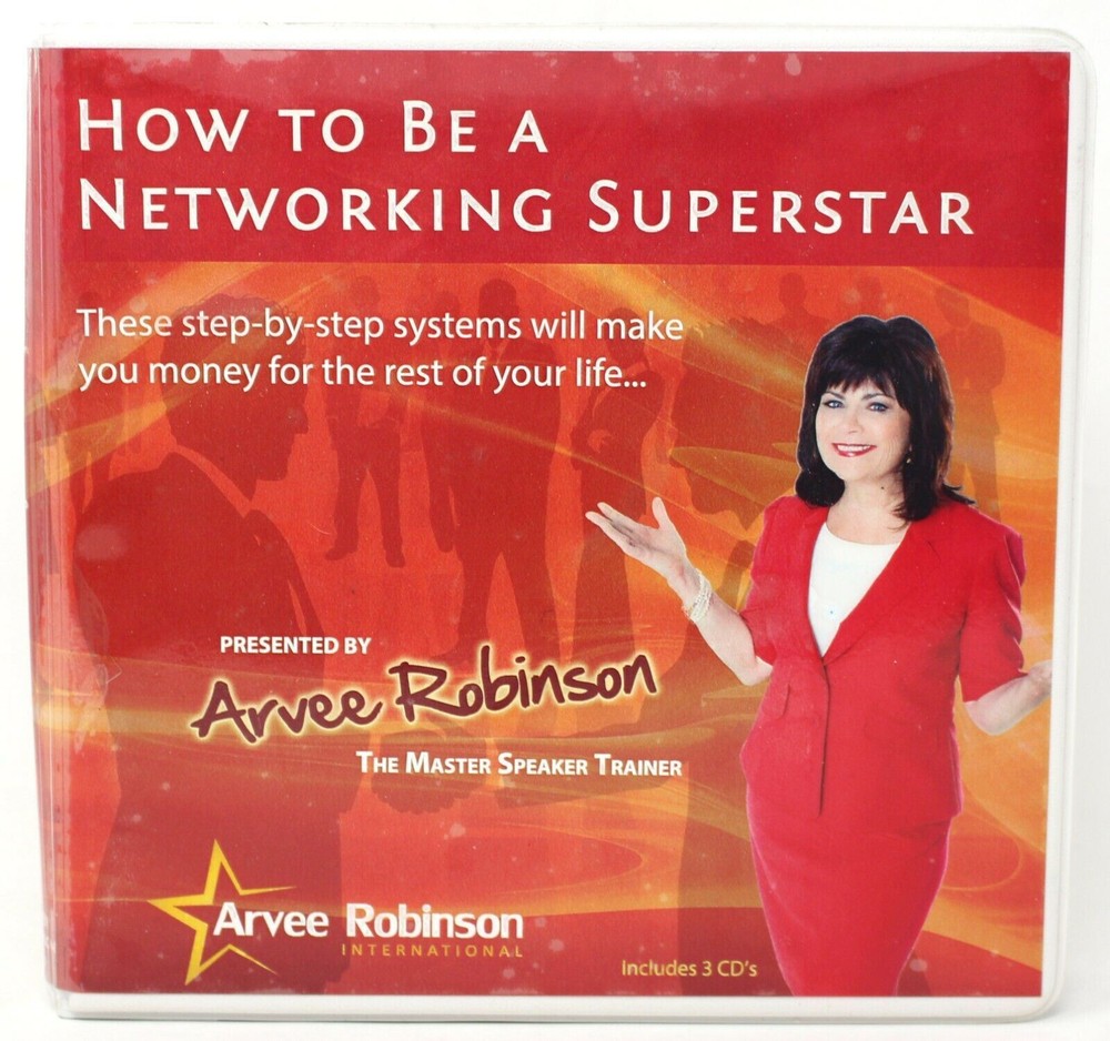 How to Be A Networking Superstar Step by Step System Arvee Robinson 3 CD Set