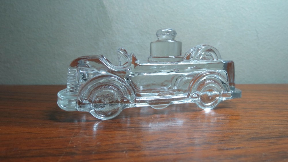 Vintage Pumper Fire Engine Glass Candy Container