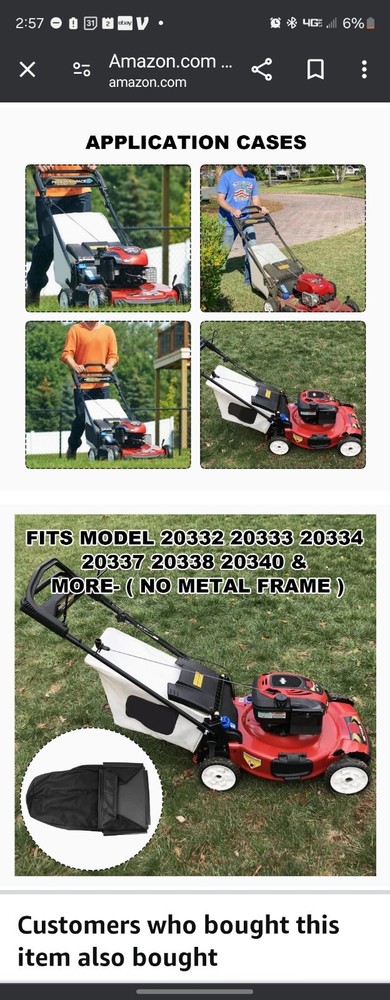 Niahm 115-4673 Mowing Bag