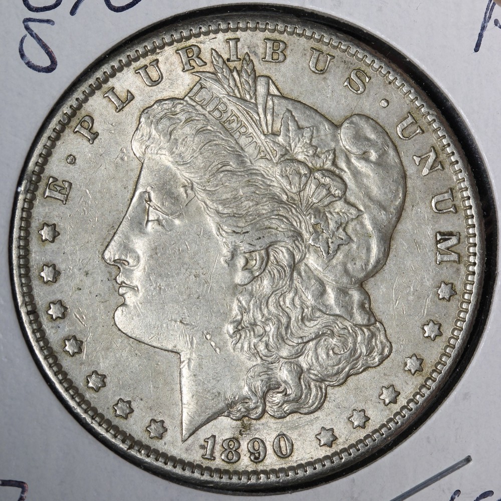 1890-S Morgan Silver Dollar AU E362 KZ