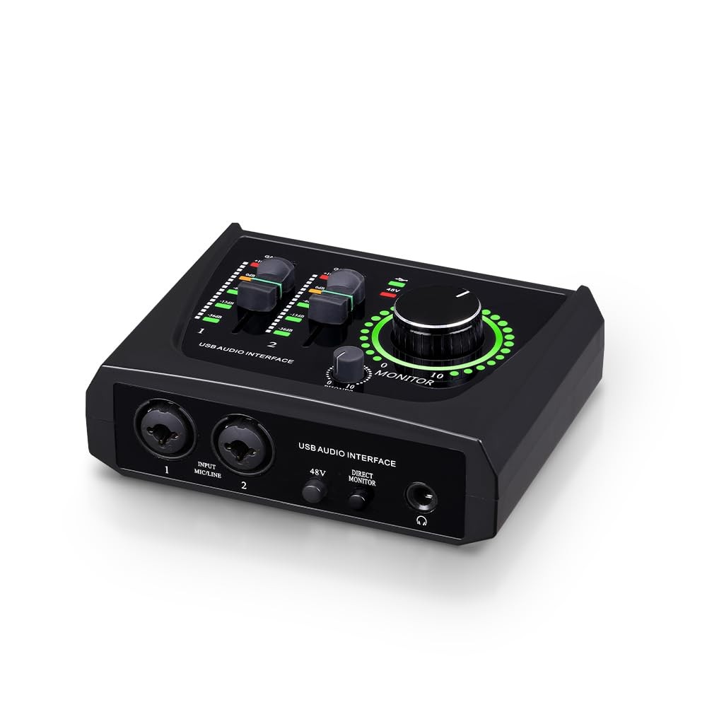 BOMGE mini 2 Channel USB Audio Interface for Recording, Streaming and...
