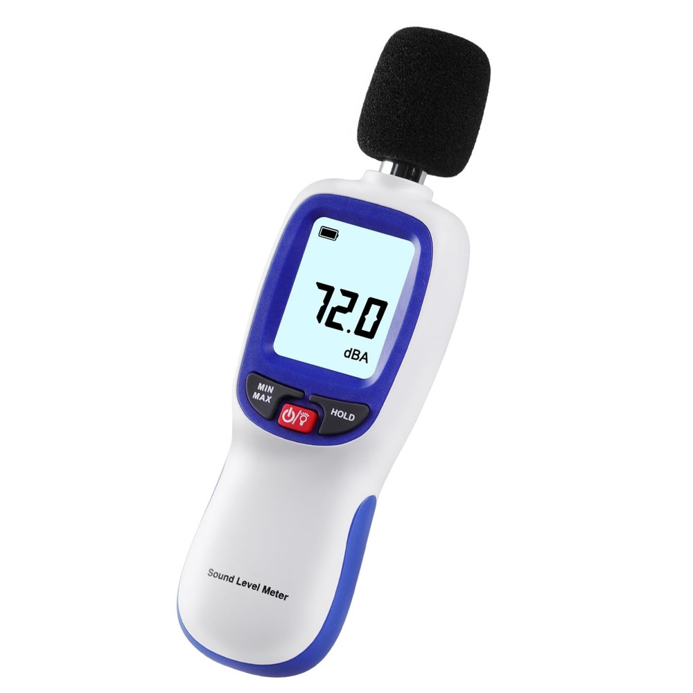 Decibel Meter, Portable SPL Meter (Sound Pressure Level Meter), Digital Blue