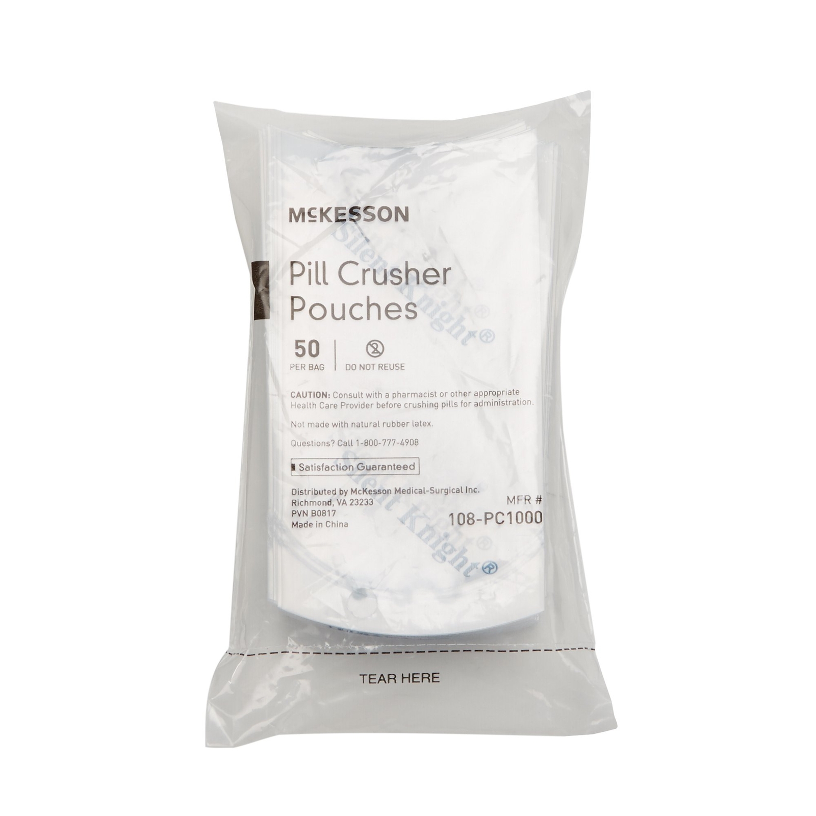 McKesson Silent Knight Pill Crusher Pouch 108-PC1000 1000 Ct