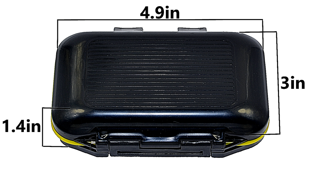 Fishing Tackle Box Storage Case 2 Layer Waterproof Fly Hard Plastic Small New