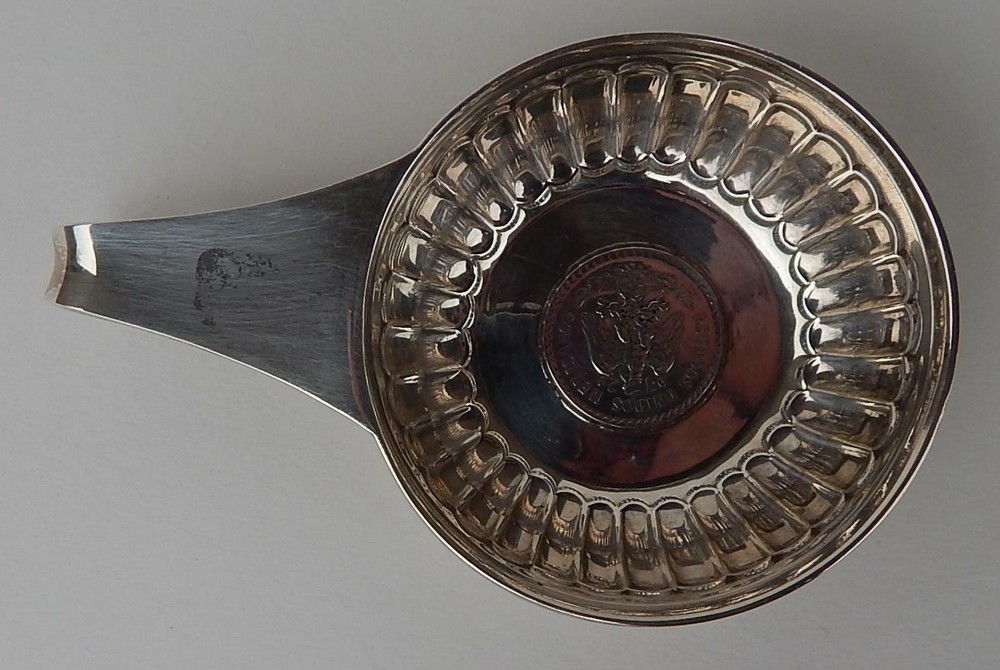 Mexican Sterling Wine Tasting Cup with Embedded Peso