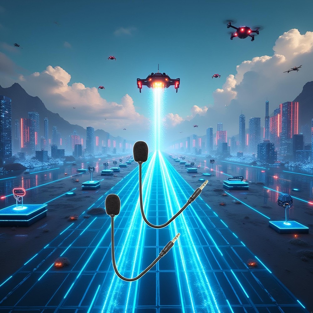 2Pcs Headset Microphone 3.5mm Plug, Black Headset Microphone Adjustable 360 D...