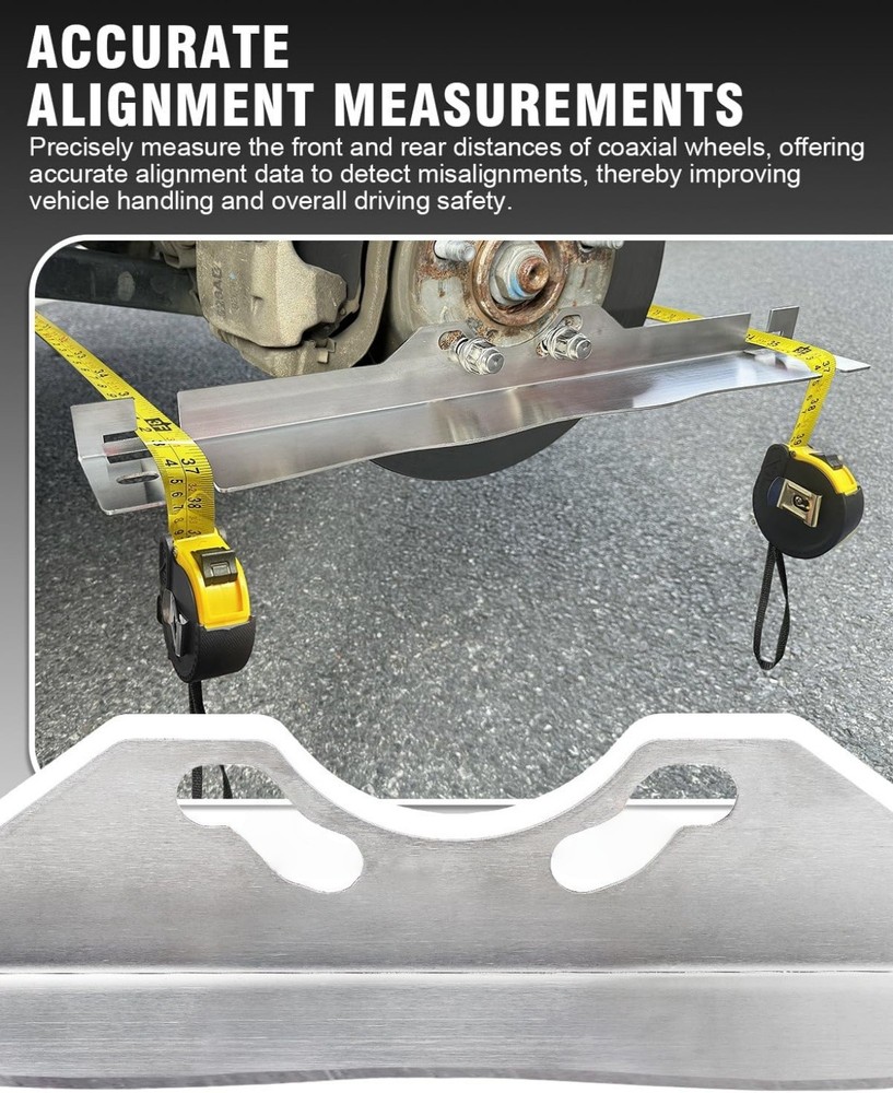 Wheel Alignment Tool Toe Plates with 2 Tape Measures 16ft - Accurate Measurement