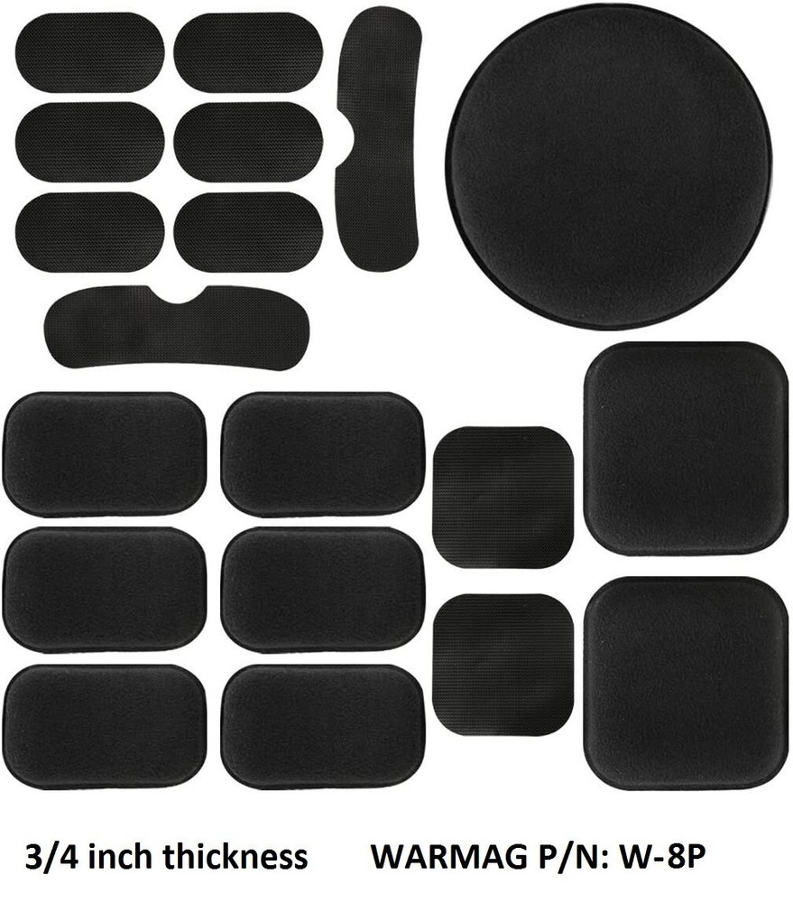 Tactical 3/4 Inch 0.75 Milspec Equivalent FAST Helmet Replacement Pad Set ACH