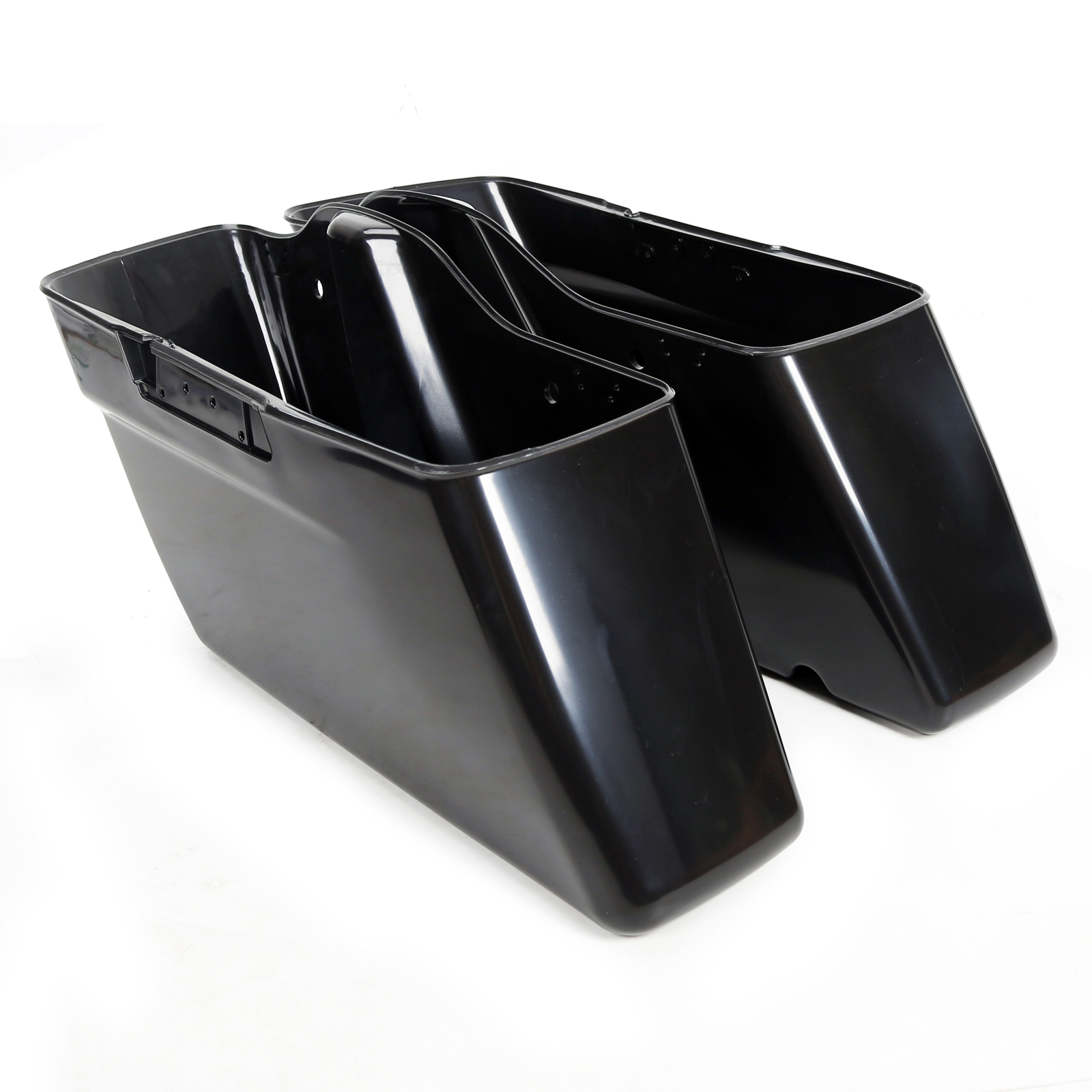 For Harley Softail Fat Boy New Hard Saddle Bags Saddlebag W/ Conversion Brackets