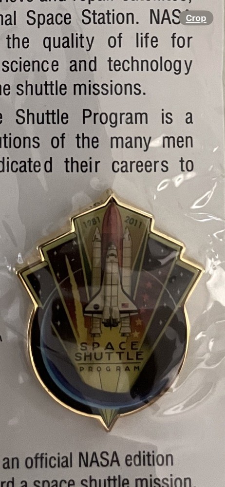 Space Shuttle Medallion And Pin Commemorating The End Of The Shuttle Program