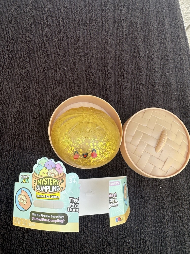 Ultra rare Holographic Squishy glitter dumpling, stuffed bun, Babies Inside!