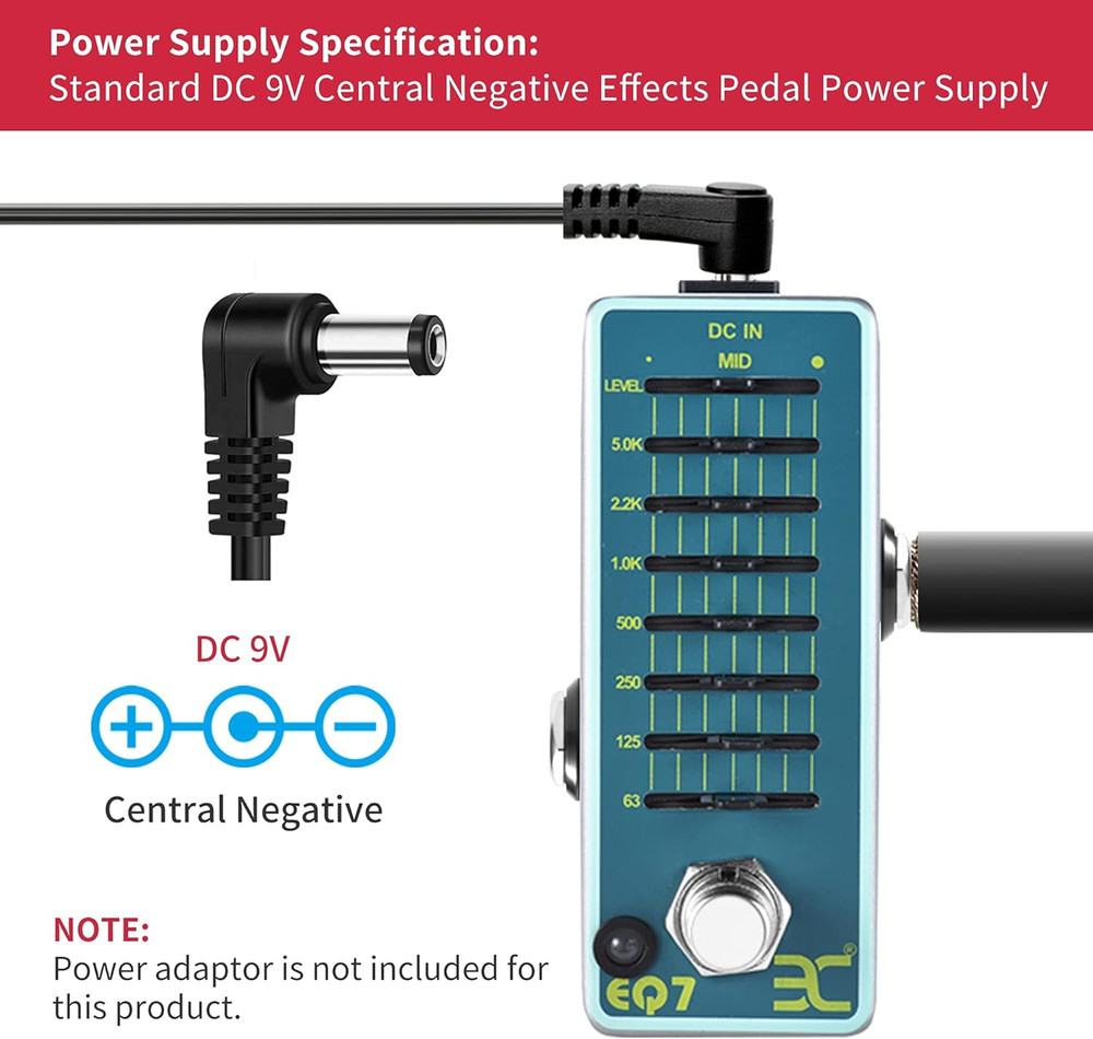 7 Band EQ Equalizer Mini Guitar Pedal