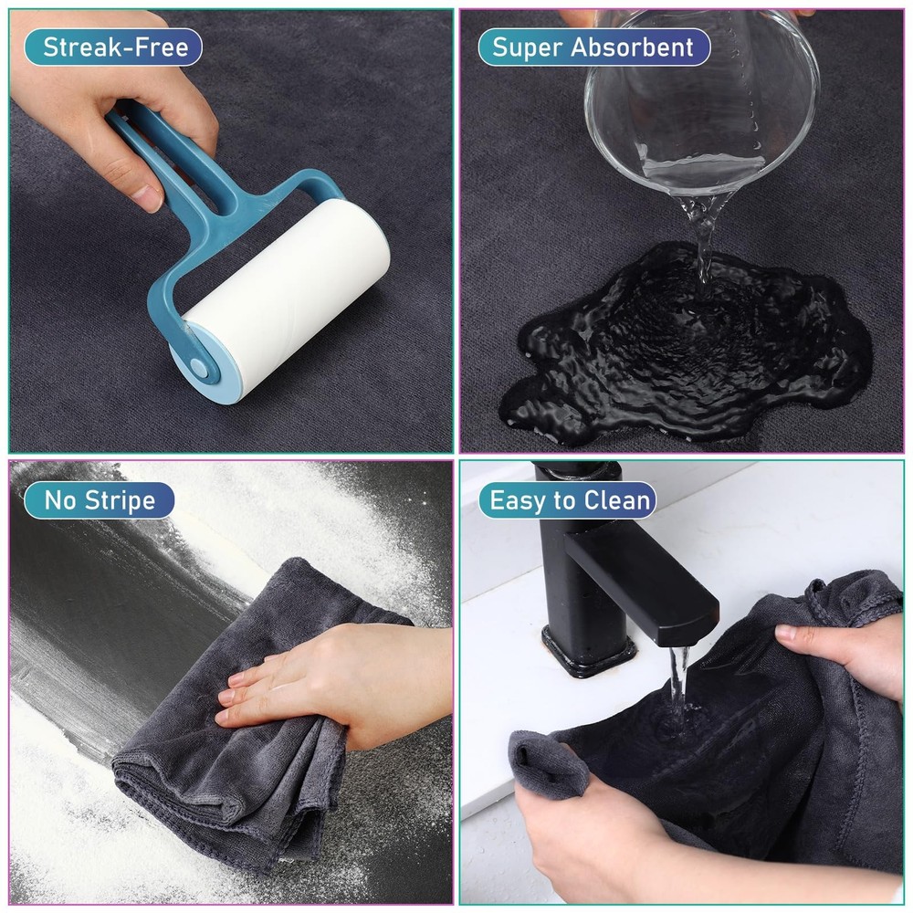 6 Pcs Extra Large Microfiber Cleaning Cloth 30" x 20" Washable Reusable Micro...