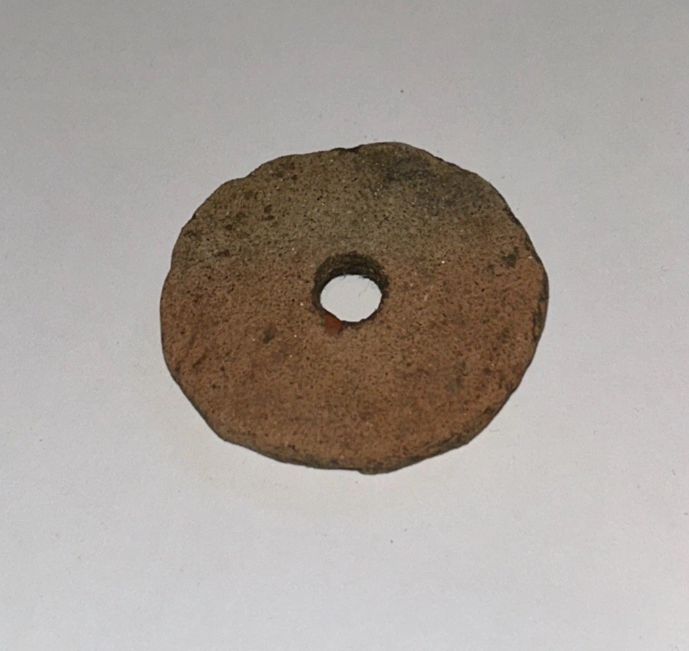 1.5” Ceramic Handmade Mini Tiny Mayan Antique Collectible Wheel