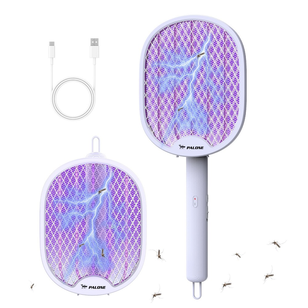 Multi functional electric mosquito swatter, handheld, wall mounted, desktop