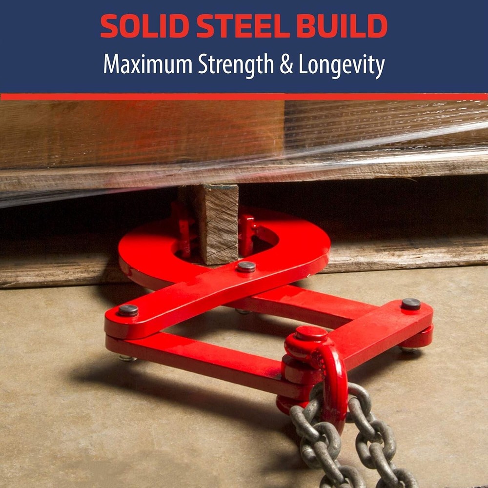 Heavy Duty 2000 Lb Pallet Puller Clamp 5" Jaw Opening Pallet Scissor Hook Puller