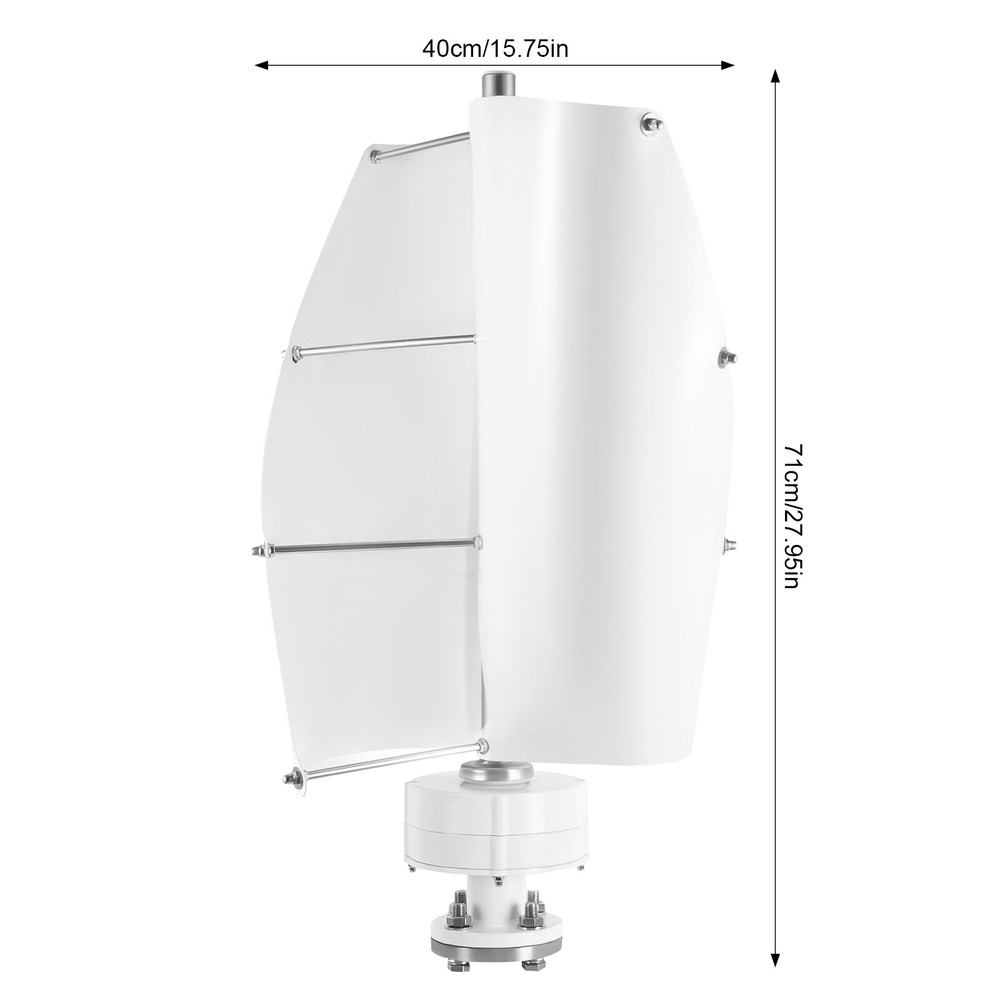 100W Vertical Axis Wind Turbine with Helical Design and Controller