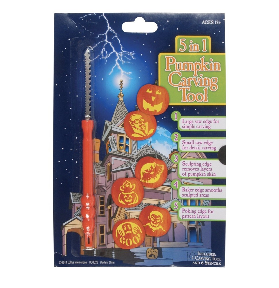Pumpkin Carving Set With Stencil | Halloween