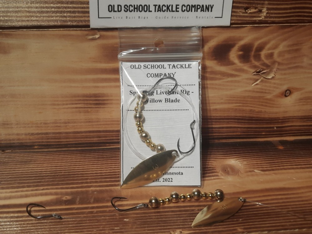 2-Hook Crawler Harness - Size #3 Willow Blade - 4'/48" - 15lb - Size #4 Hooks