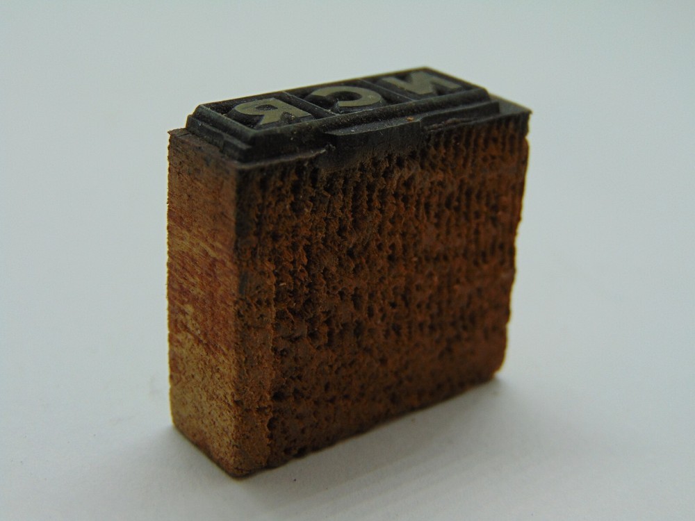 Printing Letterpress Printers Block NCR Initials