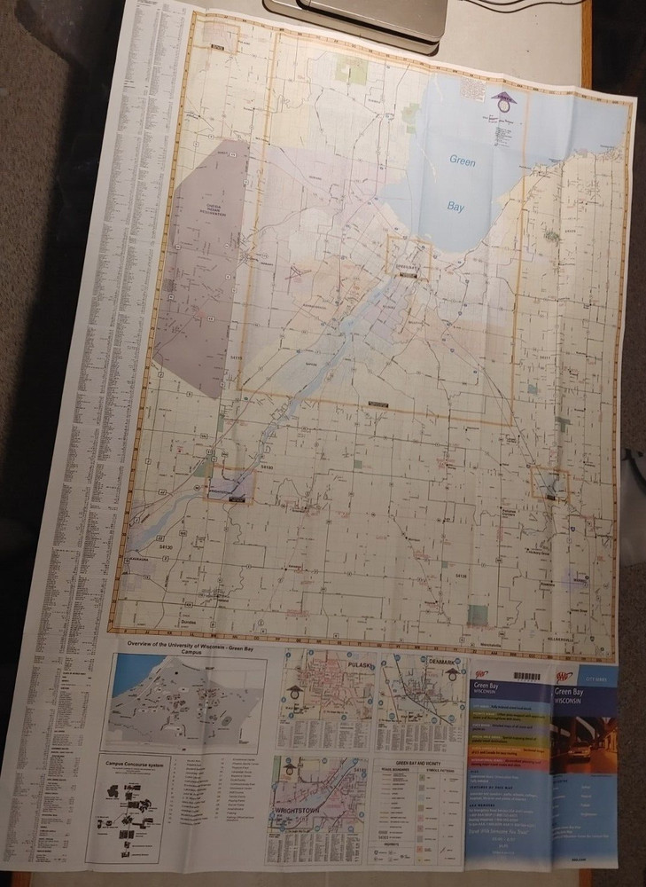 AAA Green Bay Wisconsin & Vicinity City Series Map
