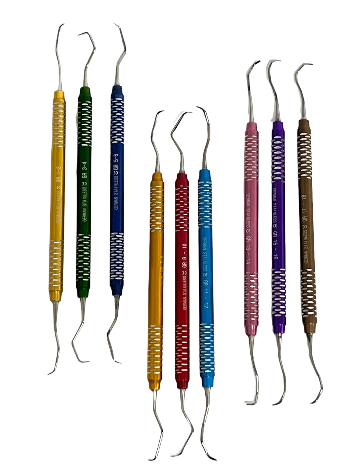 GERMAN SET OF 9 PCS PERIODONTAL GRACEY CURETTES KIT DENTAL SURGICAL INSTRUMENTS