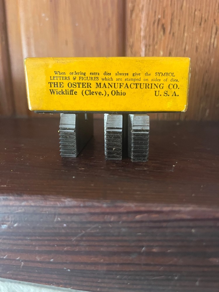 NOS Oster 1-1/2" to 2" Series 300 Pipe Threading Die Set, *Missing #2*