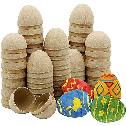 DIY Paper Mache Easter Eggs to Paint Pack - Paintable & Fillable Blank 12