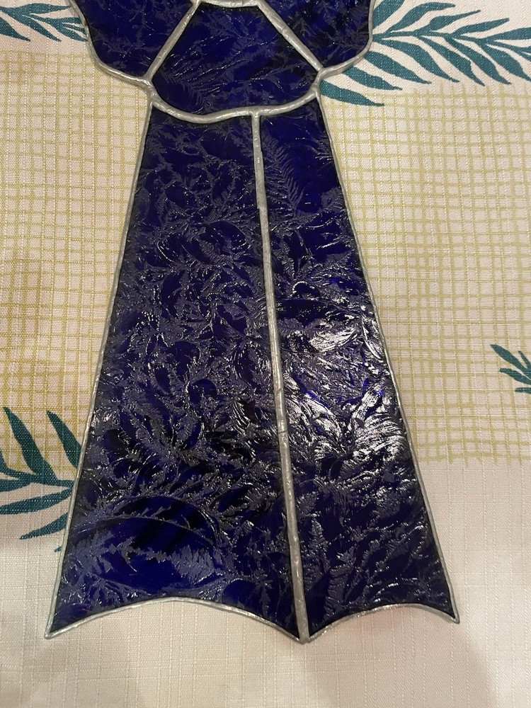 Stained Glass Blue Ribbon