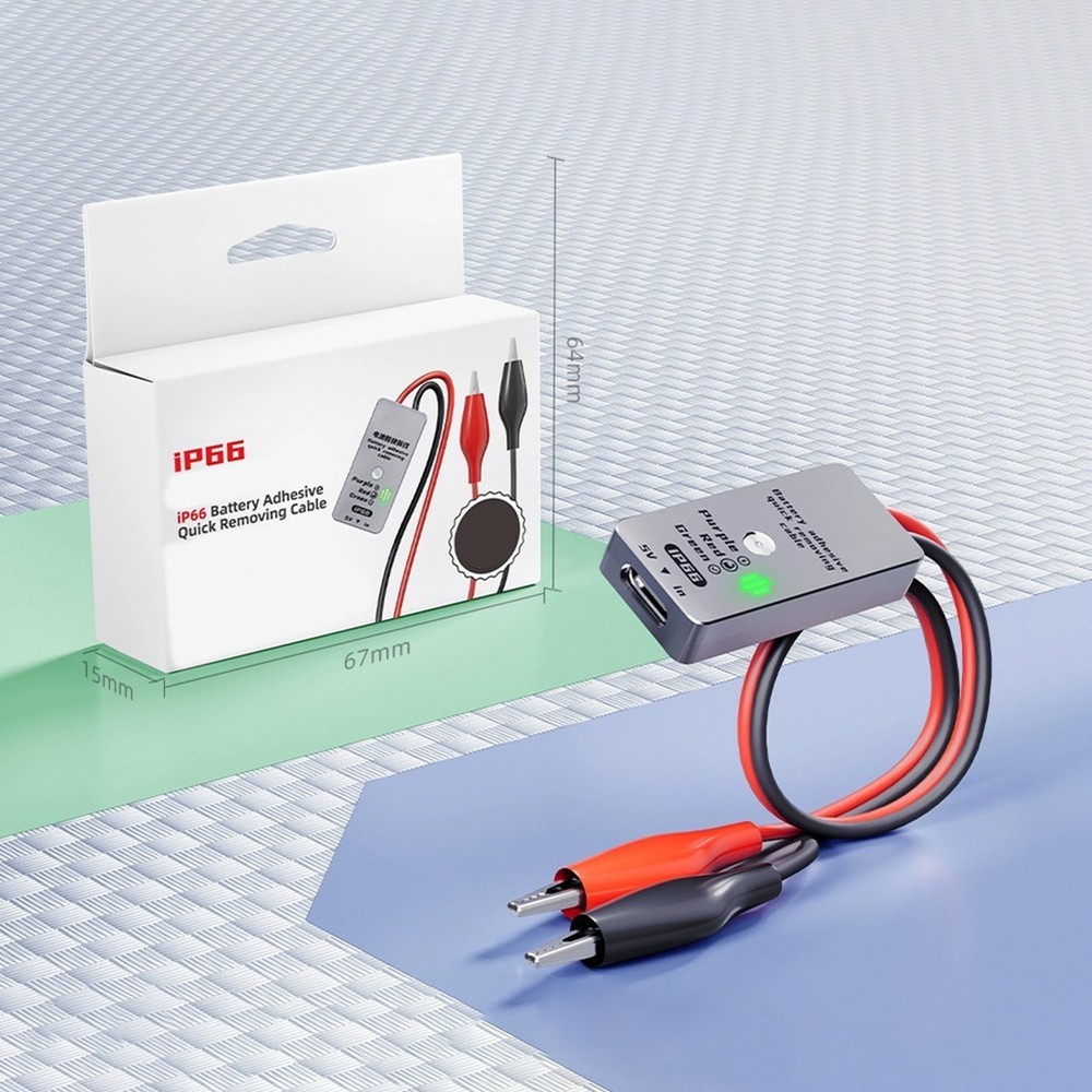 IP66 Battery Glue Quick Release Cable 20cm with Current Limiting and LED Lights