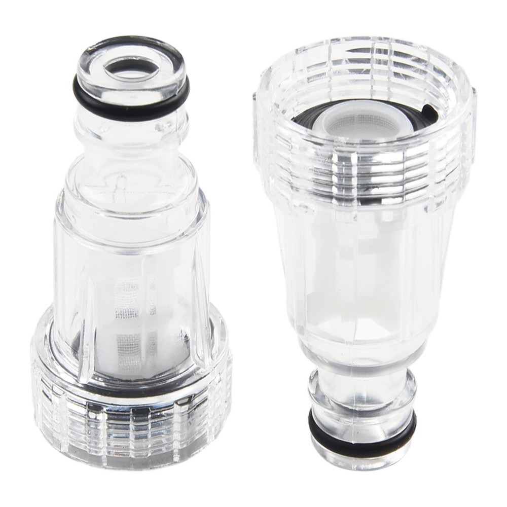 5pcs Pressure Washer Transparent Plastic Water Inlet Filter Replacement Tool New