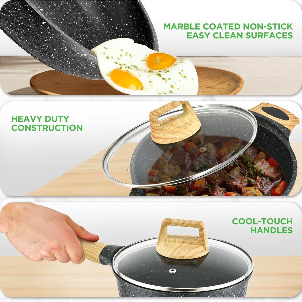 NutriChef 22 Pcs. Home Kitchen Cookware, Kitchen Tools, & Bakeware Set