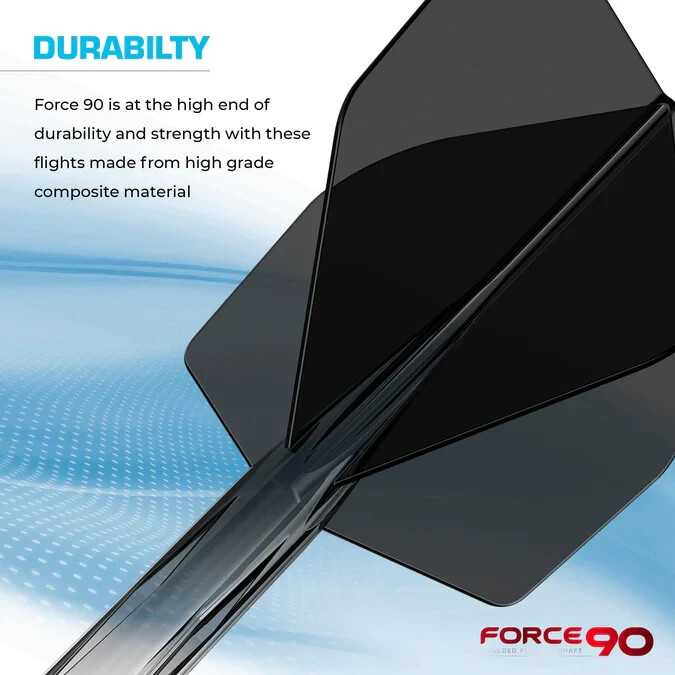 GRADIENT BLACK INTERMEDIATE NO2 MISSION FORCE 90 1 PIECE MOLDED SHAFT & FLIGHT