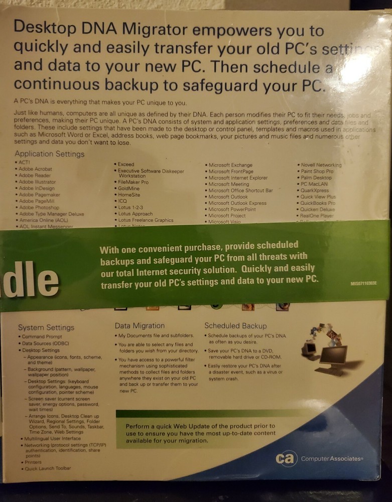 eTrust Internet Security Suite & Desktop DNA Migrator Bundle (Discontinued)