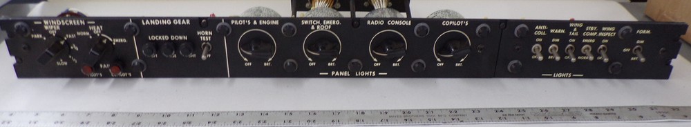 Vintage Collectable Aviation Control Panel Assembly PN: C4F1385-39 (EB220606121)