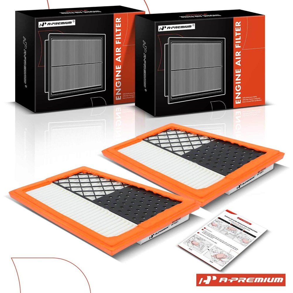 A-Premium 2x Engine Air Filter for Mercedes-Benz W211 X164 E320 E350 GL320 ML320