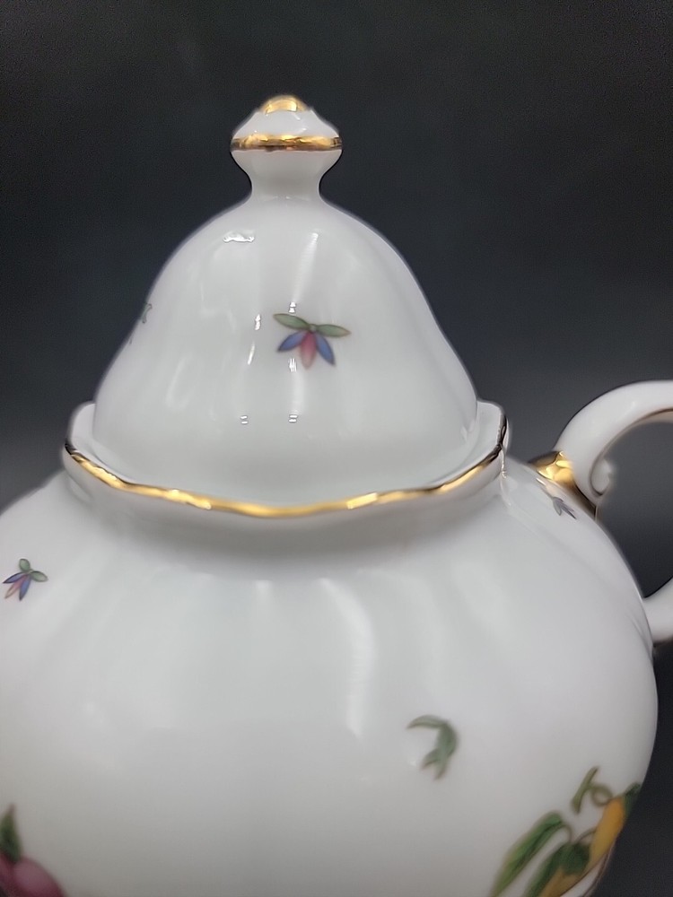 Fruit Basket Porcelain Tea For One Set - EUC