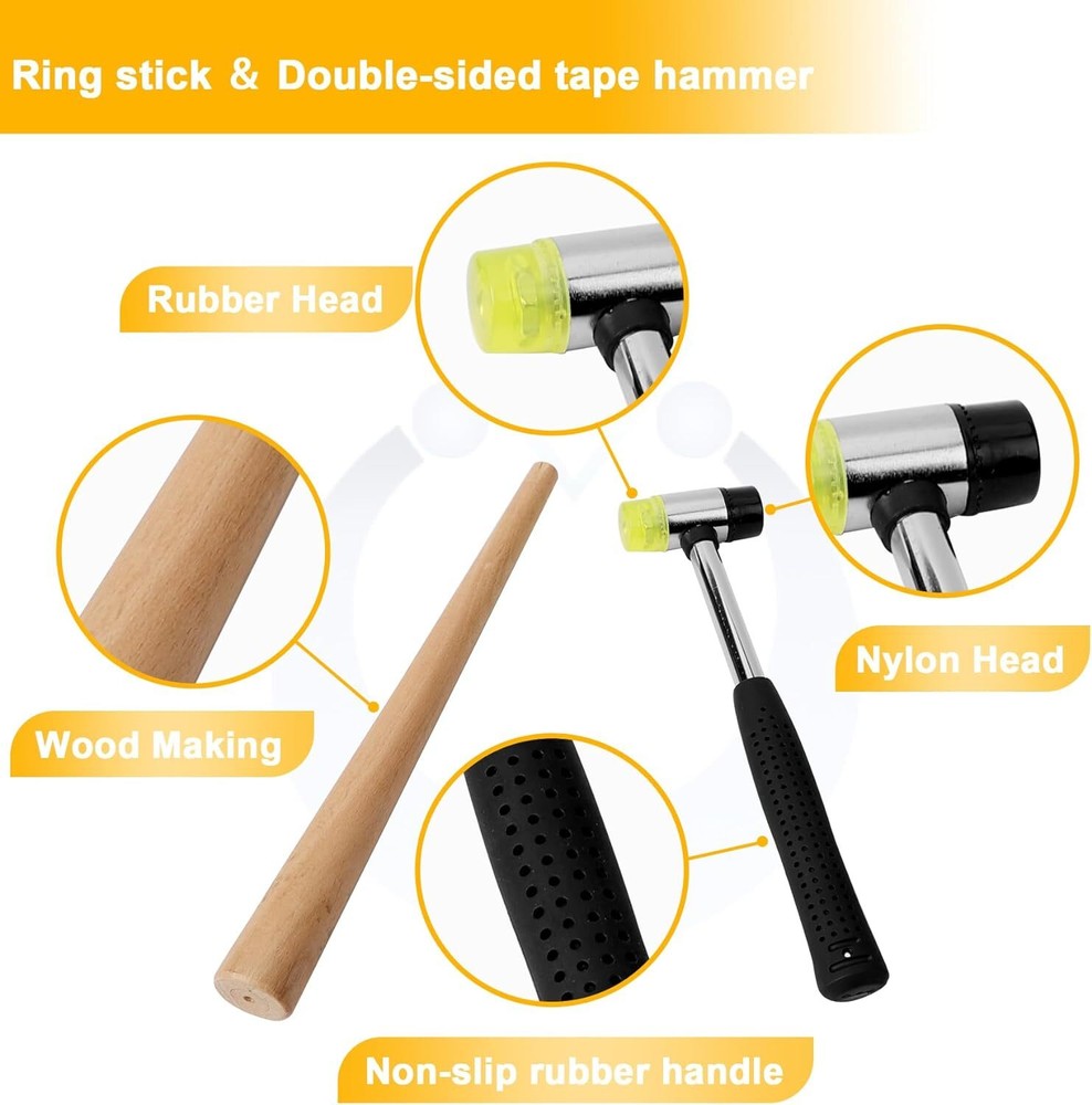 Ring Bender Ring Bending Tool Kit, Ring Making Tool with Nylon Dies Ring Bending