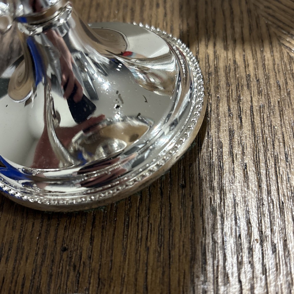 Vintage E. P. Zinc Silver Plated England Candle Holder International Silver Co.