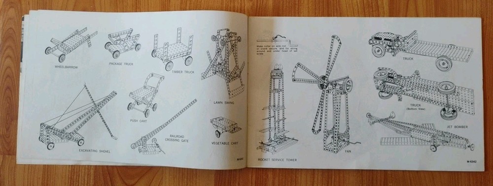 Gilbert Erector Set 1963 M6340 Instruction Book Manual