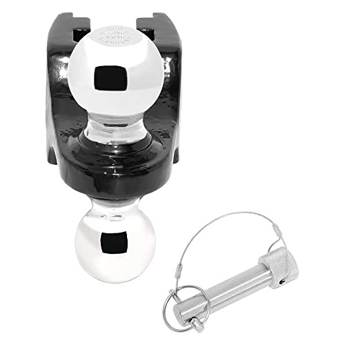 DrawTite 63076 Trailer Hitch Ball Mount Accessory, Adjustable Dual-Ball,